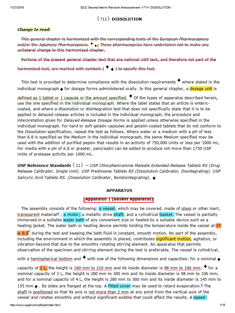 Dissolution Testing Procedures Overview | PDF | Buffer Solution ...
