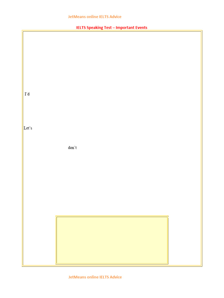 Sample Speaking Test 1 | PDF | International English Language Testing ...