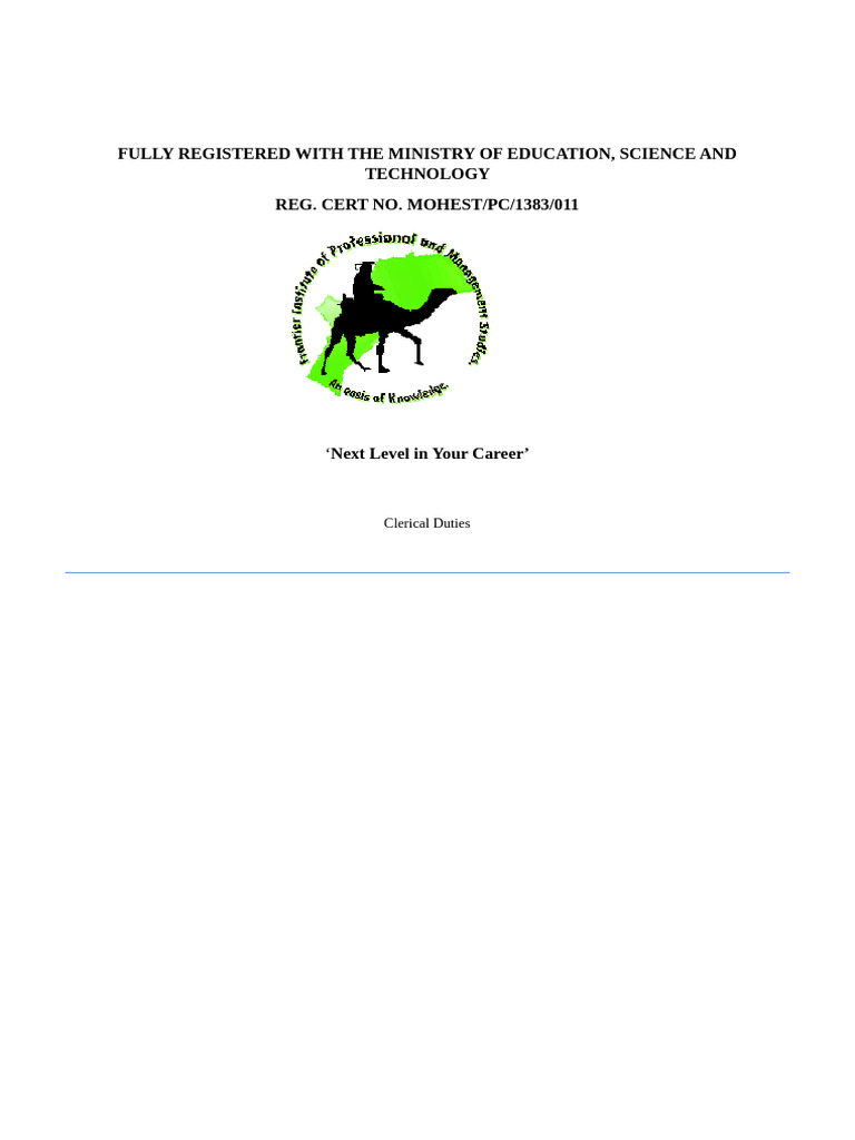 Overview of Clerical Duties and Functions | PDF | Organizational ...