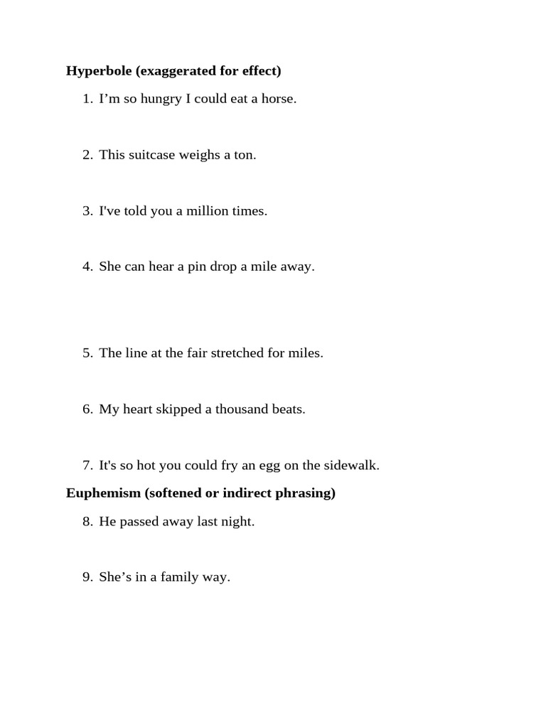 Hyperbole | PDF