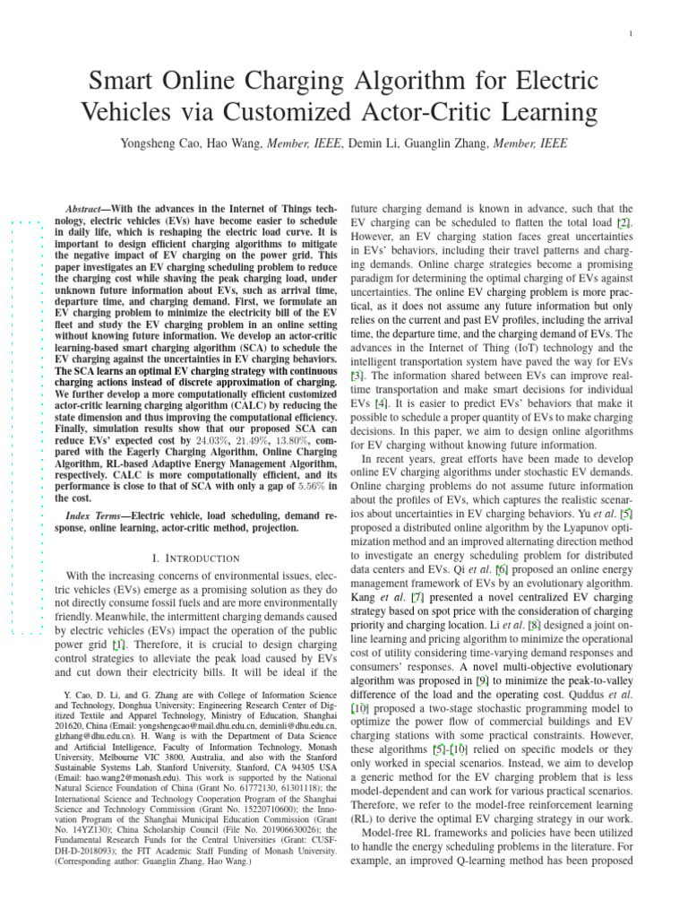 Smart Charging for Electric Vehicles | PDF | Applied Mathematics