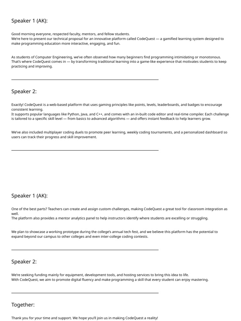 CodeQuest: Gamified Programming Education | PDF