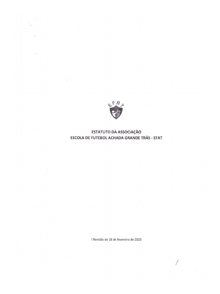 Estatuto Da EFAT-Aprovado | PDF