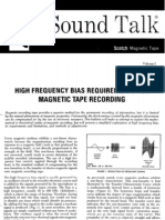 High Frequency Bias Requirements For Magnetic Tape Recording