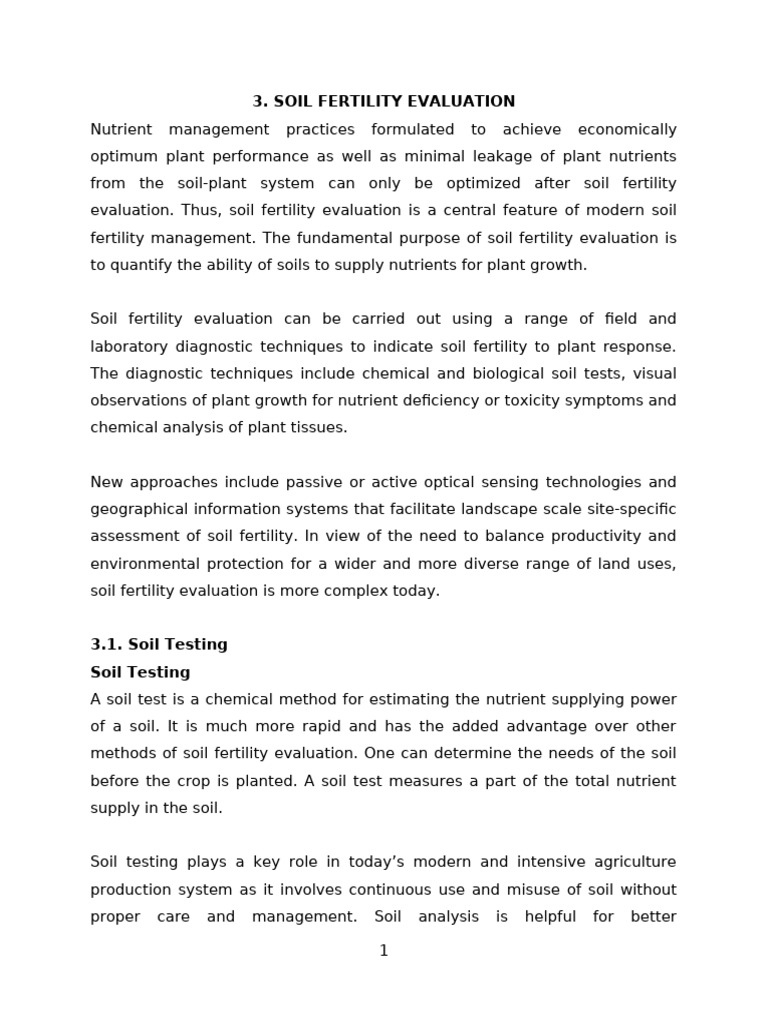 Soil Fertility Evaluation Techniques | PDF | Soil | Plant Nutrition