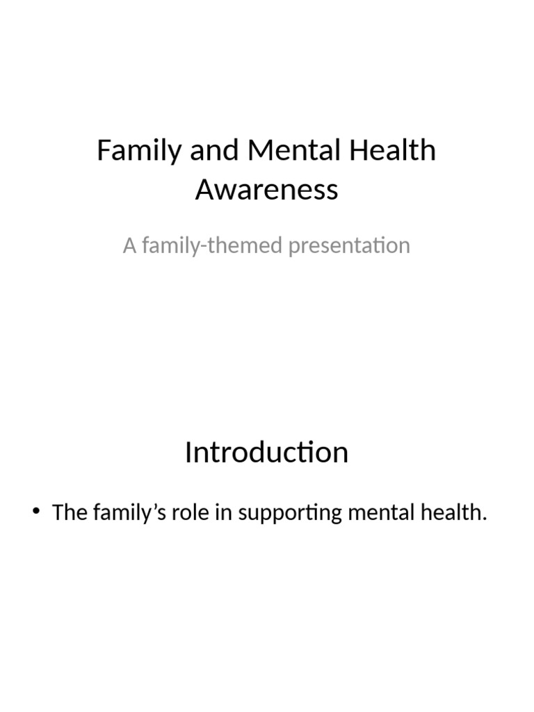 Family Support for Mental Health | PDF