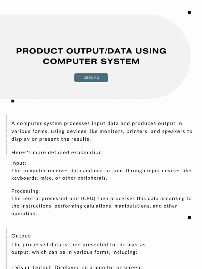 Product Output Data | PDF