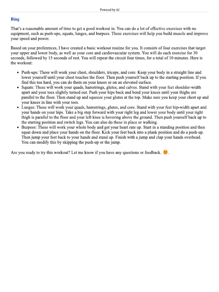 Workout | PDF