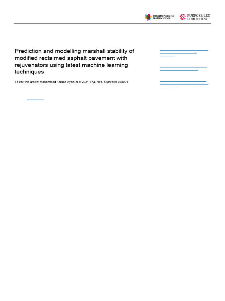 Machine Learning for Asphalt Stability Prediction | PDF | Support ...