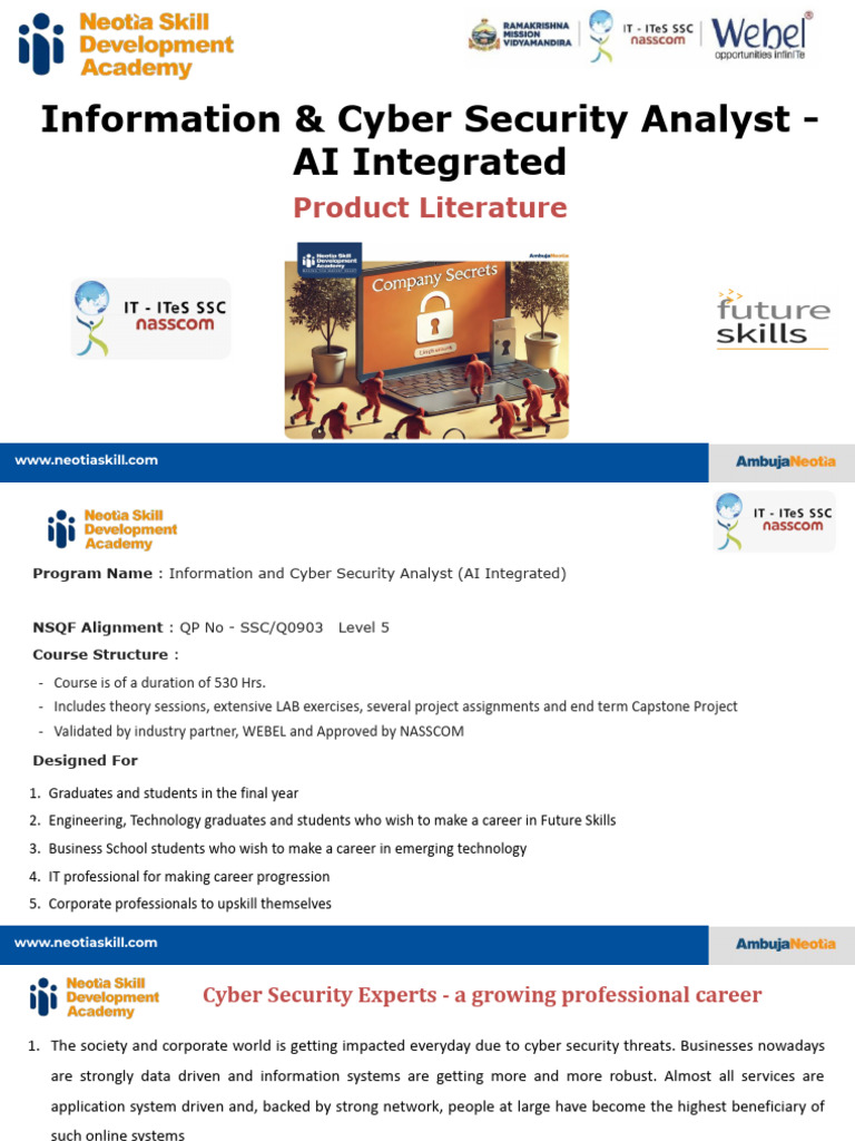 Cyber Security Analyst Course Overview | PDF | Security | Computer Security