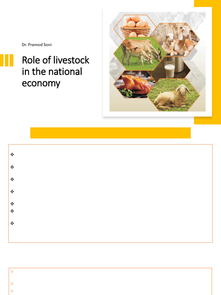 T2 - Role of Livestock in The National Economy | PDF | Sheep | Livestock