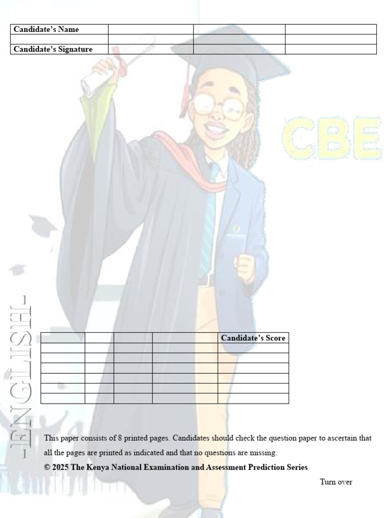 Grade 8 English Paper 2 Assessment 2025 | PDF