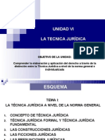 Unidad IV LA TECNICA JURÍDICA