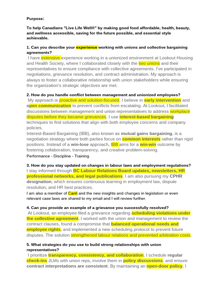 Effective Labour Relations Strategies in Canada | PDF | Collective ...