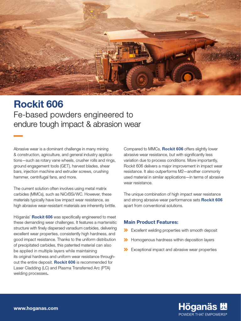 Rockit 606: Advanced Wear Resistance Solutions | PDF | Wear | Abrasive