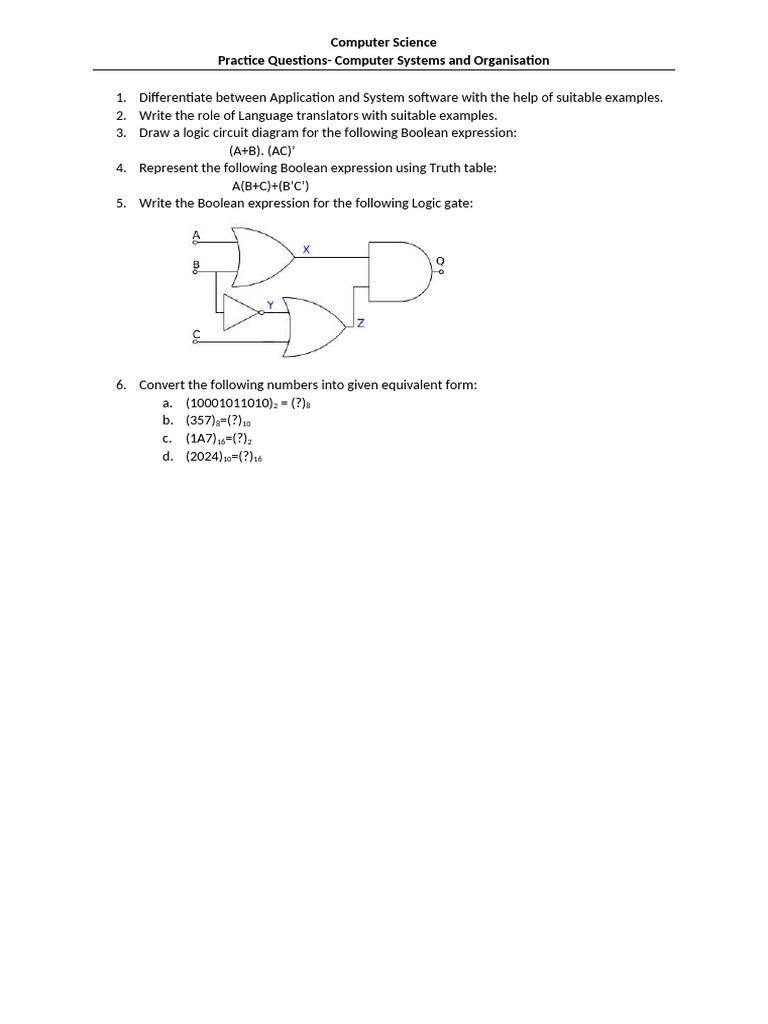 Computer Science Practice Questions | PDF