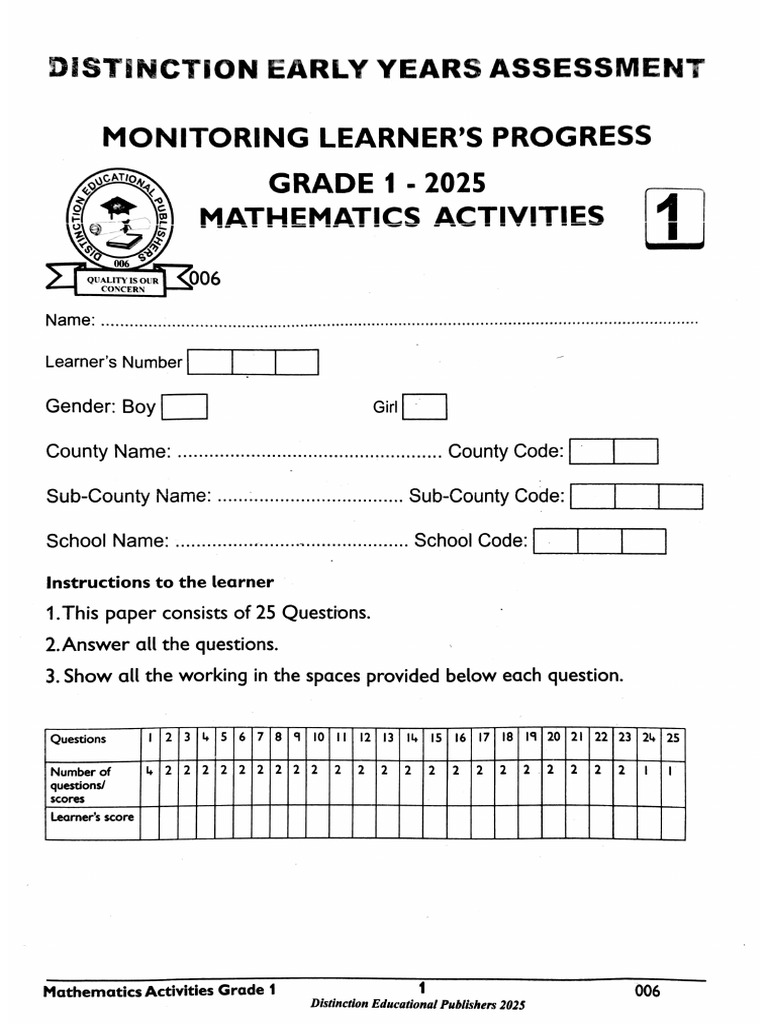 G1 Mathematics End Term 2 2025 Exam Pdf