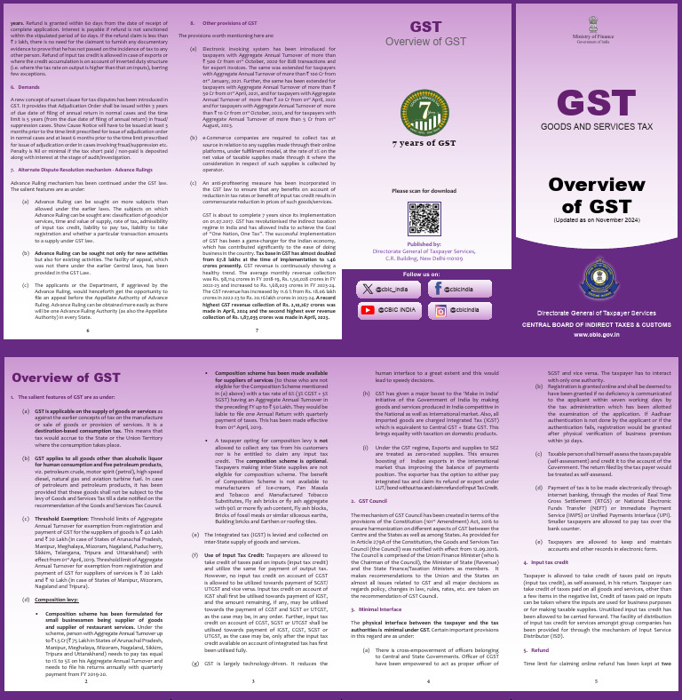Overview of GST | PDF | Taxes | Value Added Tax