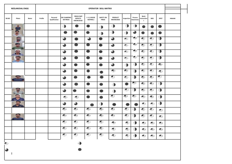 3.2 Employee Skill Matrix-2019 | PDF