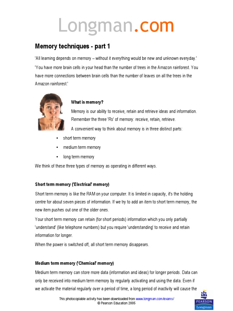 Memory Techniques | PDF