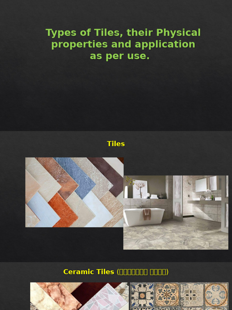 Types of Tiles | PDF