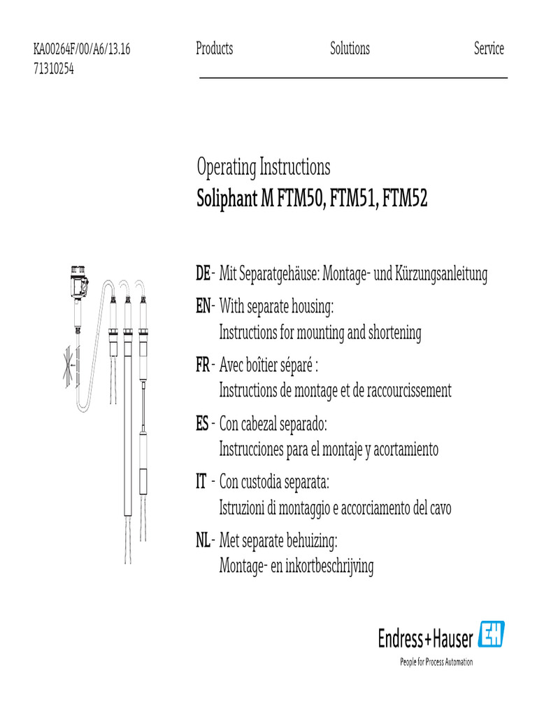 Instructions de montage Soliphant M FTM | PDF