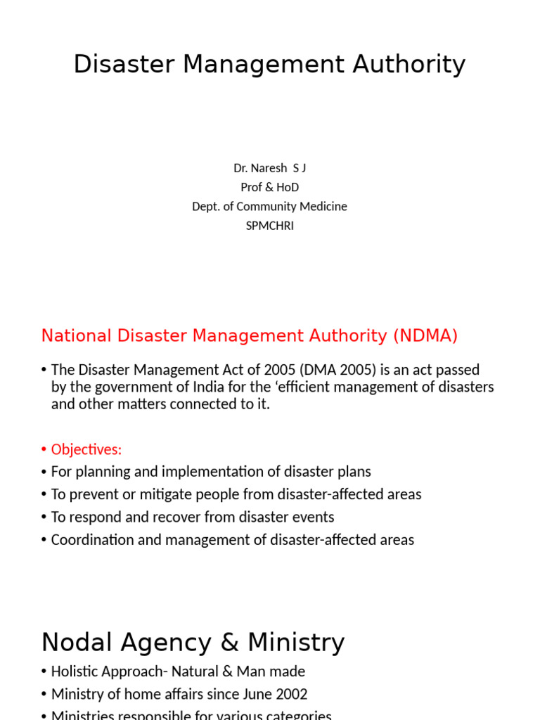 Disaster Management Act | PDF | Maternal Death | Infant Mortality