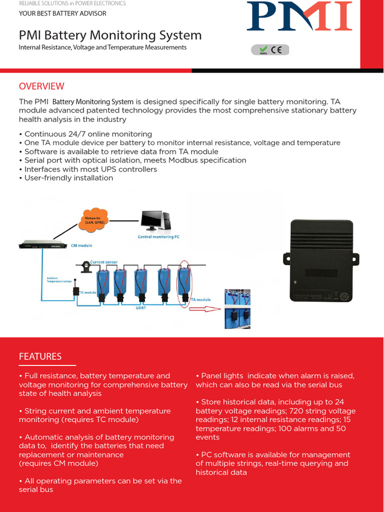 PMI Battery Monitoring System Overview | PDF | Electrical Engineering ...