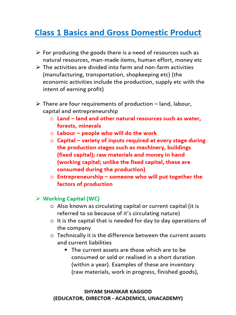 GDP Fundamentals by Shyam Shankar Kaggod | PDF | Gross Domestic Product ...