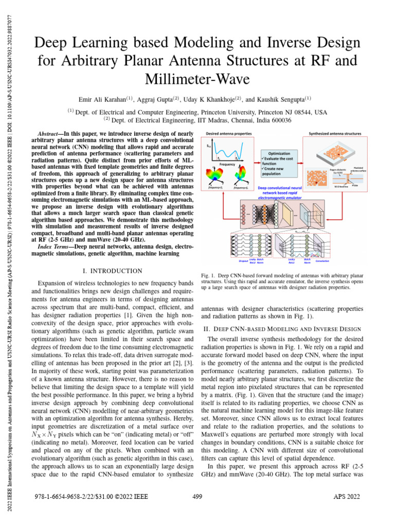 Deep Learning for Antenna Inverse Design | PDF | Antenna (Radio ...