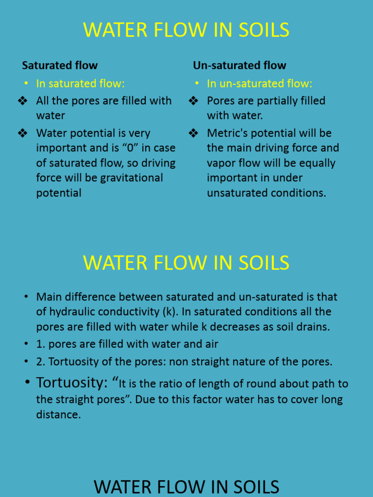 Understanding Water Flow in Soils | PDF | Porosity | Continuum Mechanics