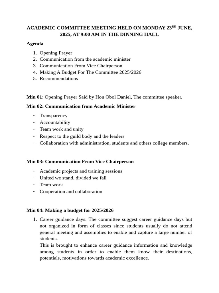 Academic Committee Meeting | PDF | Libraries | Committee