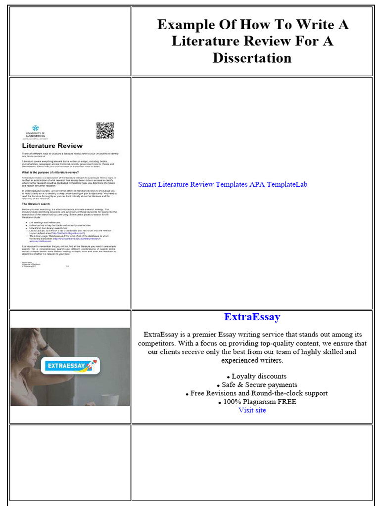 Example of How To Write A Literature Review For A Dissertation | PDF