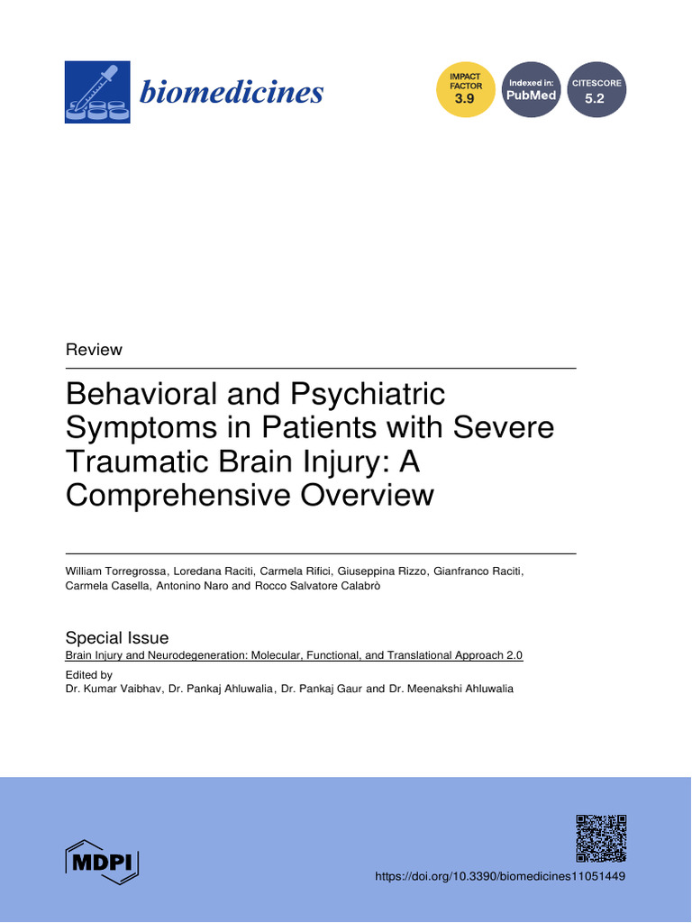 TBI: Behavioral and Psychiatric Insights | PDF | Traumatic Brain Injury ...