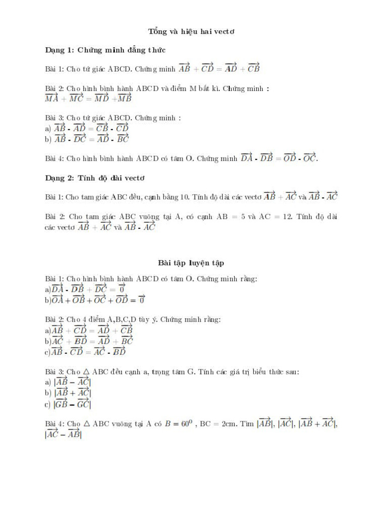 T NG C A Hai Vecto | PDF