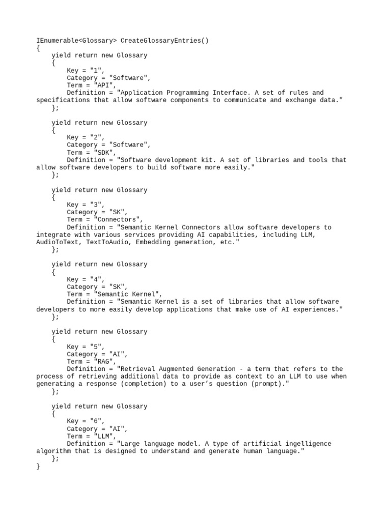 Software and AI Glossary Terms | PDF
