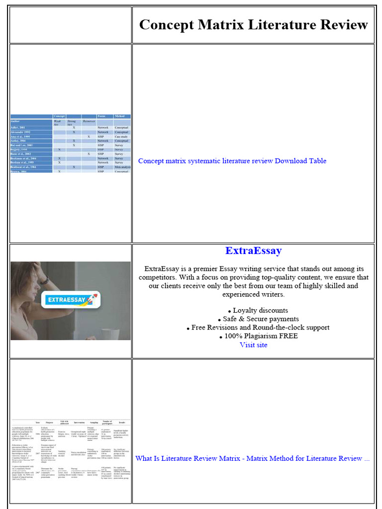Concept Matrix Literature Review | PDF | Citation | Methodology
