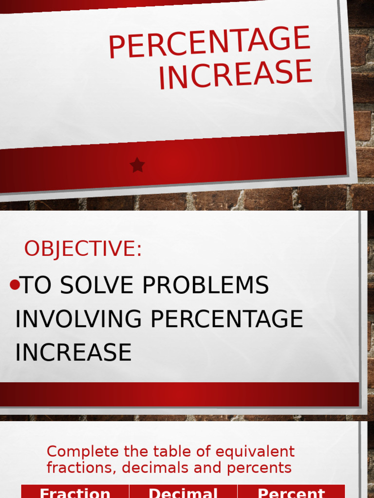 Percentage Increase | PDF