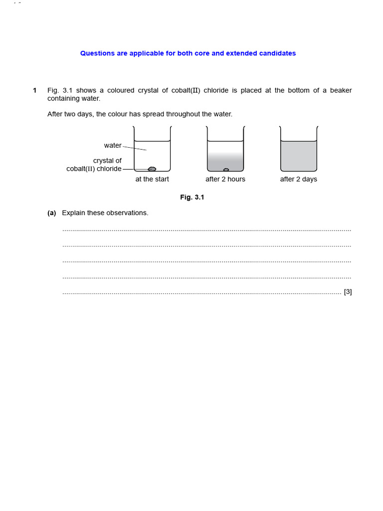 Diffusion Observations in Chemistry Experiments | PDF | Gases ...