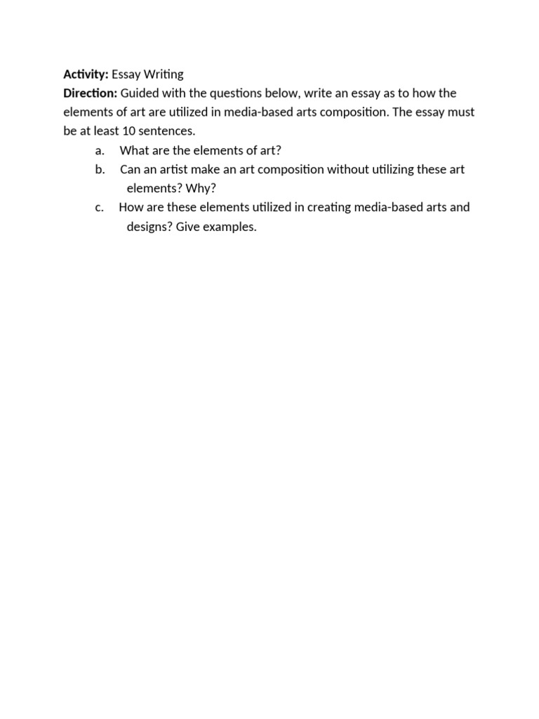 Activity Arts | PDF