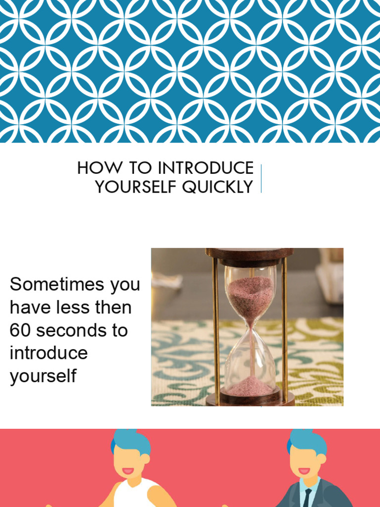 How To Introduce Yourself Quickly | PDF