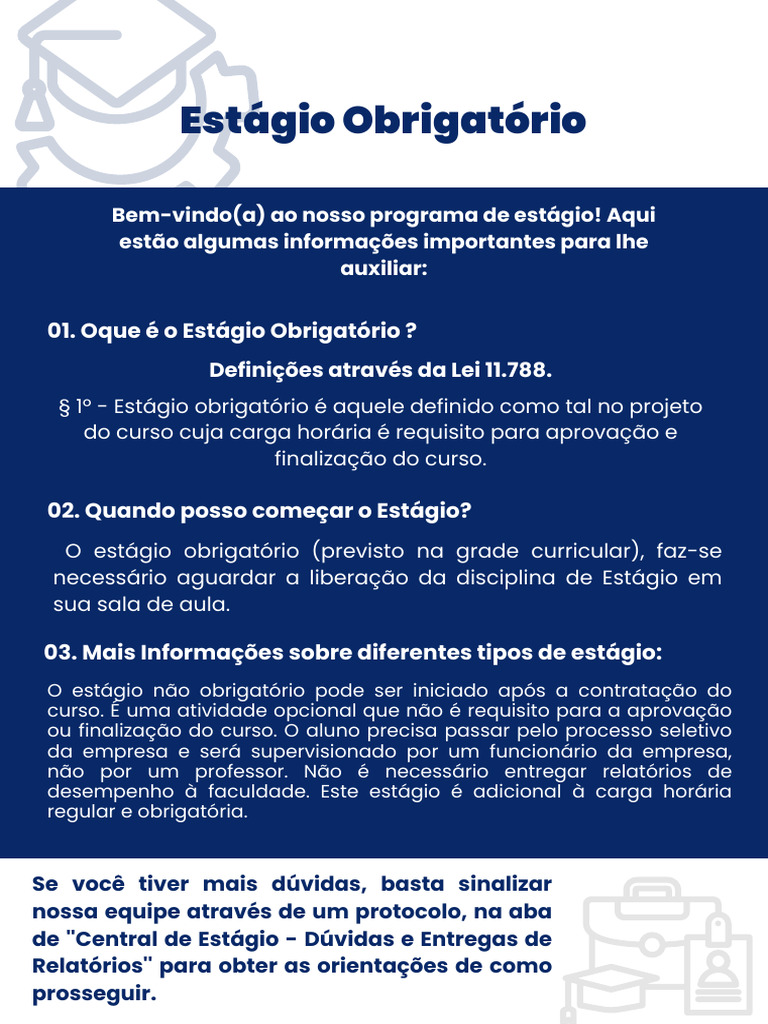Guia do Estágio Obrigatório e Não Obrigatório | PDF