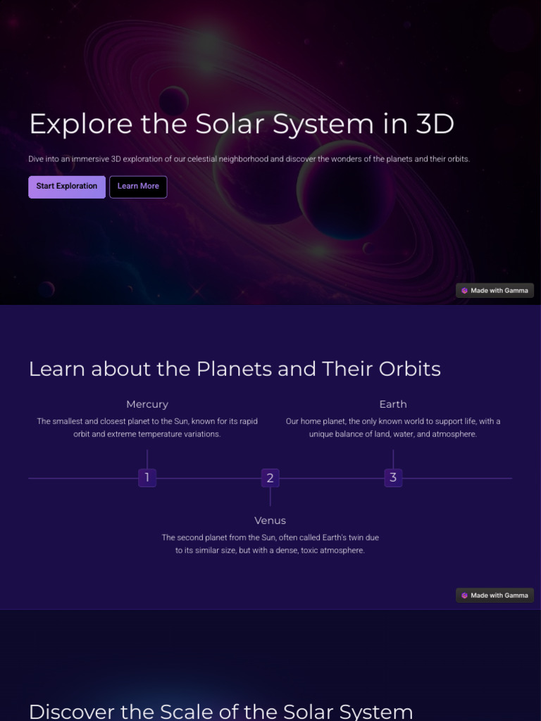 3D Exploration of the Solar System | PDF | Solar System | Planets