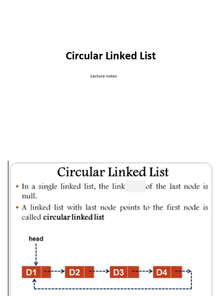 Circular Linked List | PDF
