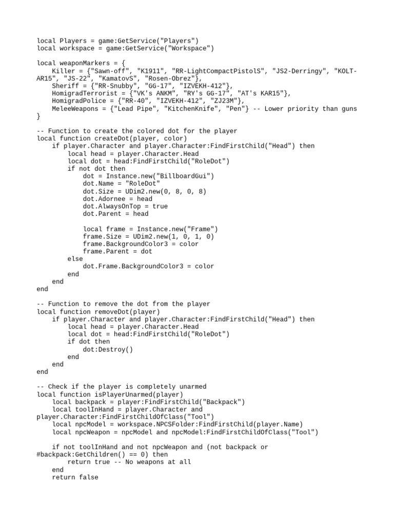 Blood Debt Role Assignment Script | PDF