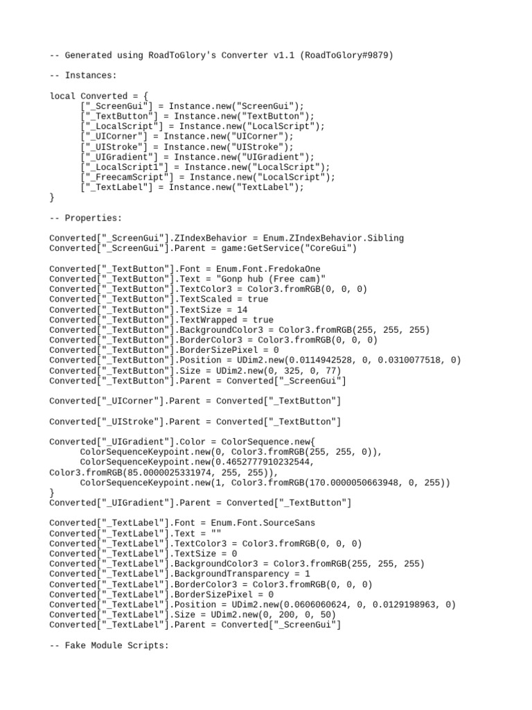 Roblox Freecam Script Guide | PDF | Computing | Design