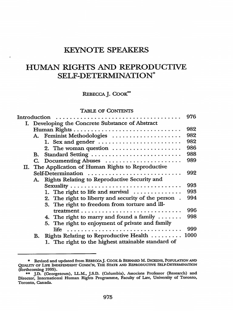 Human Rights and Reproductive Choices | PDF | Human Rights | Gender