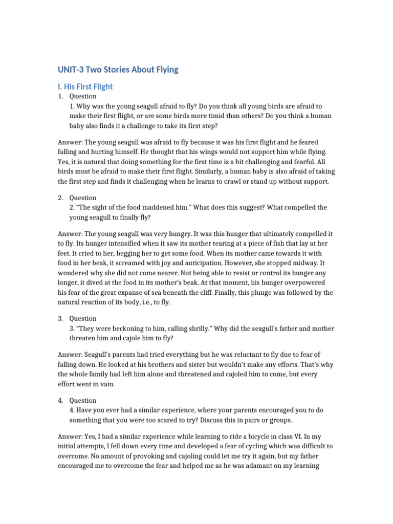 Overcoming Fear: First Flight Lessons | PDF