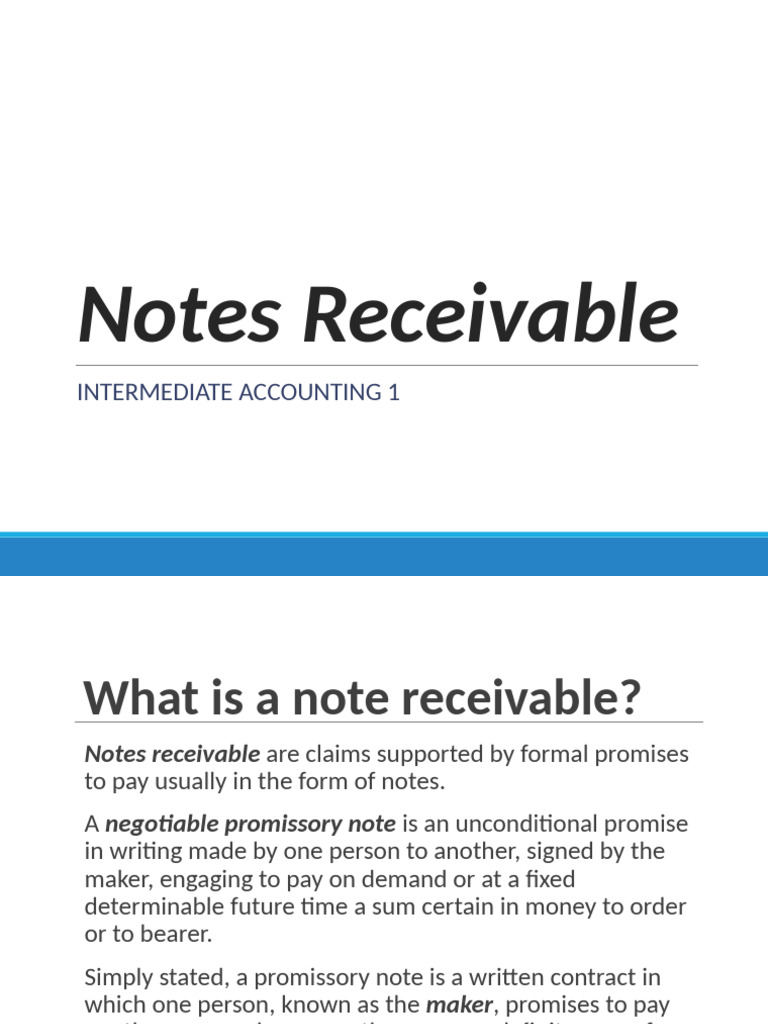 Notes Receivable 1 | PDF