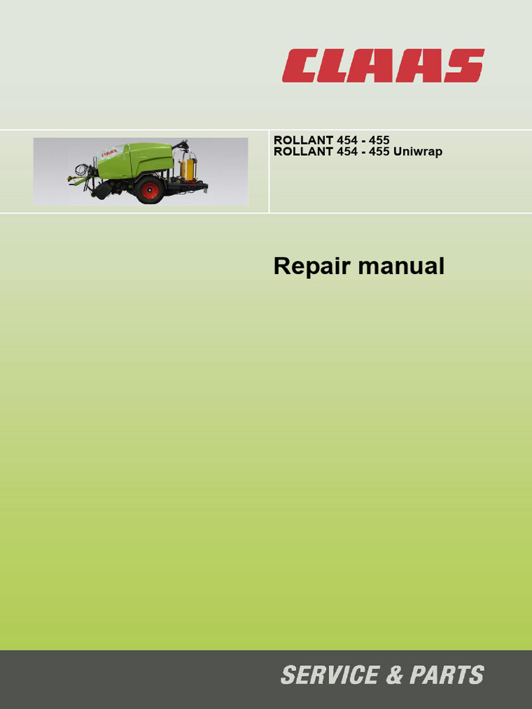 Claas Rollant 454 455 Uniwrap Repair Manual | PDF | Screw | Nut (Hardware)